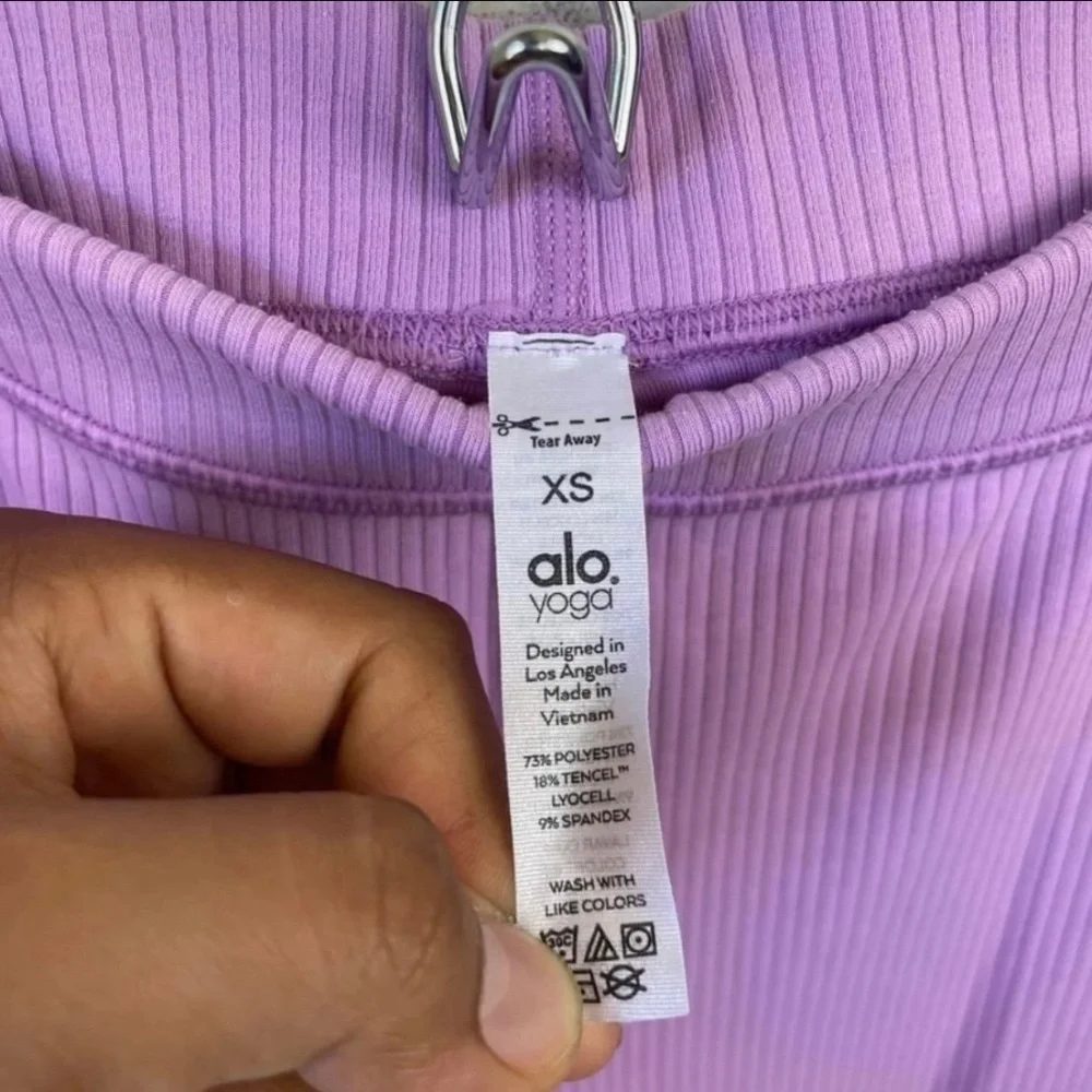 Alo Yoga Ribbed High-Waist 7/8 Blissful Legging